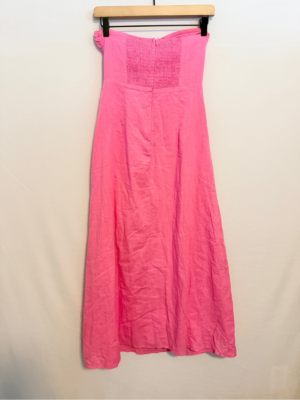 NEW SNDYS x REVOLVE Lilly Maxi Dress in Pink Strapless Cotton Linen Midi Small - Picture 4 of 6